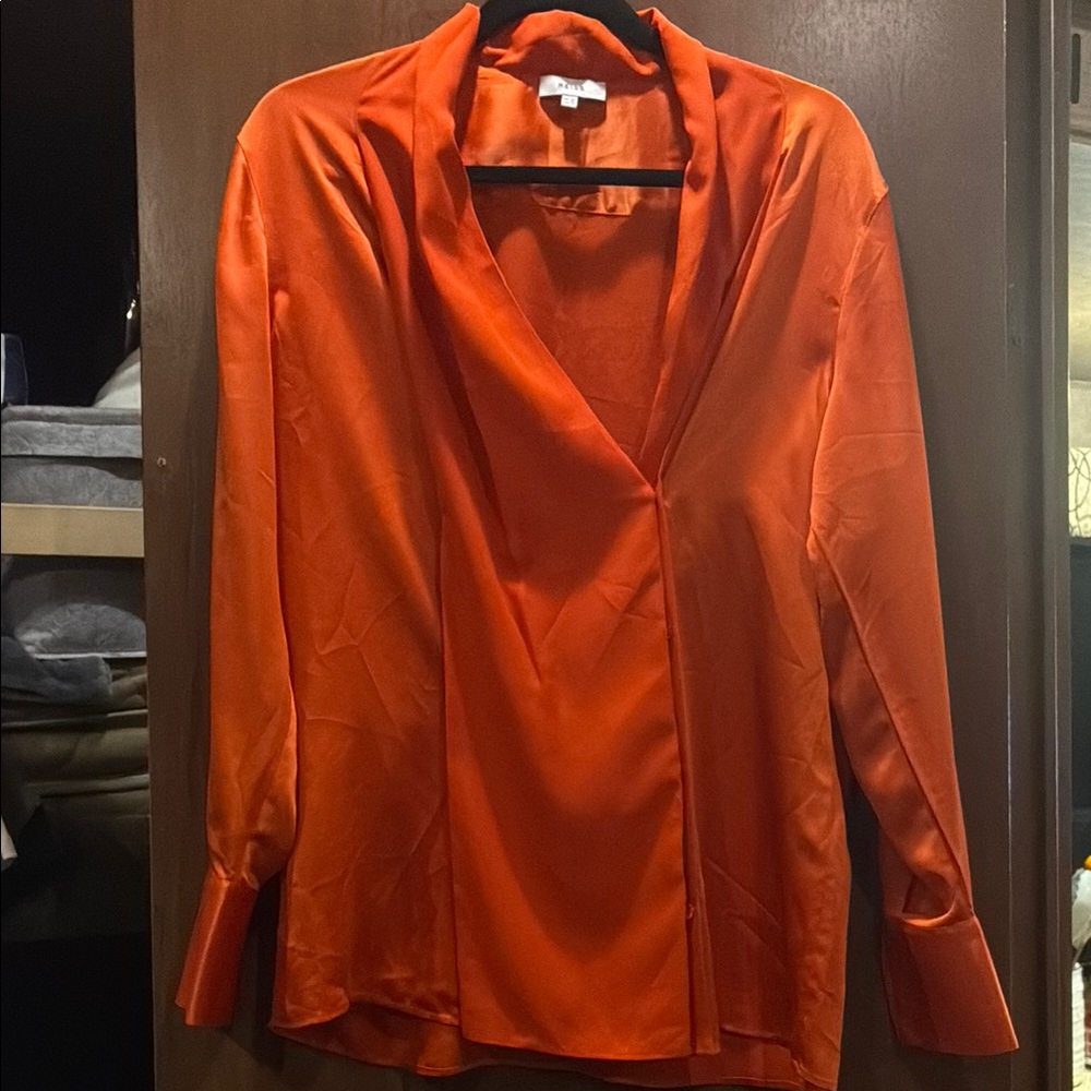 Reiss Orange Satin Blouse